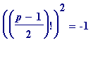 ((p-1)/2)!^2 = -1